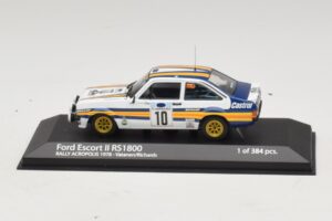 Ford Escort Mk2 RS1800 #10 A. Vatanen / D. Richards Rally Acropolis 1978 Minichamps 1:43 400808410 Metalas