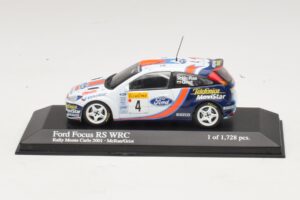Ford Focus RS WRC #4 C. McRae / N. Grist Rally Monte Carlo 2001 Minichamps 1:43 430018904 Metalas