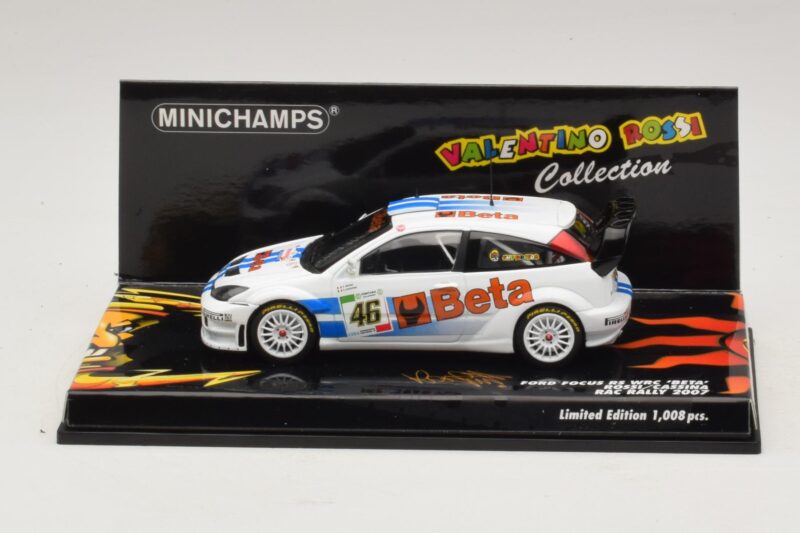Ford Focus RS WRC #46 V. Rossi / C. Cassina RAC Rally 2007 Minichamps 1:43 400078446 Metalas