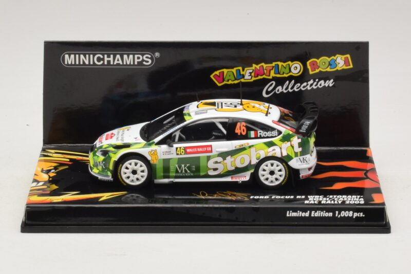 Ford Focus RS WRC #46 V. Rossi / C. Cassina RAC Rally 2008 Minichamps 1:43 Ford Focus RS WRC #46 V. Rossi / C. Cassina RAC Rally 2008 Minichamps 1:43 400088146 Metalas