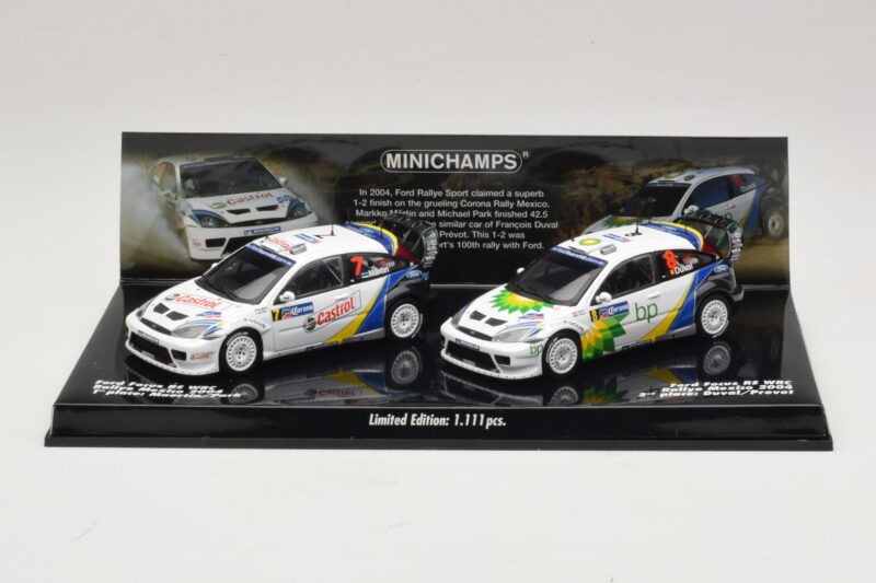 Ford Focus RS WRC Rally Mexico 2004 Set Minichamps 1:43 402048376 Metalas