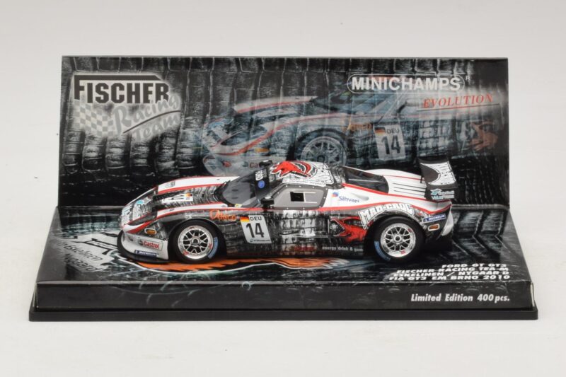 Ford GT GT3 Fisher #14 M. Eskelinen / Nygaard FIA GT3 European Championship Brno 2010 Minichamps 1:43 437108414 Metalas