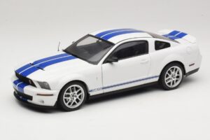Ford Shelby Cobra GT500 Concept Balta su Mėlyna Juosta AUTOart 1:18 73052 Metalas
