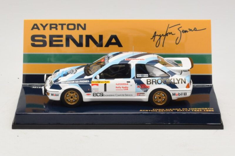Ford Sierra RS Cosworth #1 A. Senna Rally Test 1986 Minichamps 1:43 Ford Sierra RS Cosworth #1 A. Senna Rally Test 1986 Minichamps 1:43 540864399 Metalas