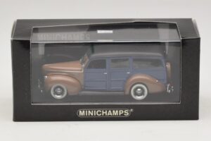 Ford V8 De Luxe Woody Station Wagon Rudas Mėlynas Minichamps 1:43 400082112 Metalas - nuotrauka 4 iš 4