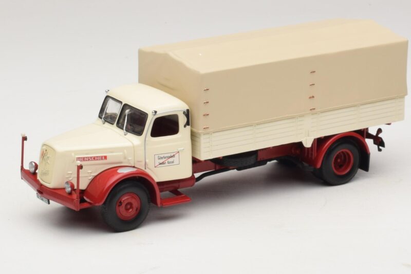 Henschel HS 140 Bortinis Sunkvežimis Baltas Raudonas Minichamps 1:43 Henschel HS 140 Bortinis Sunkvežimis Baltas Raudonas Minichamps 1:43 439171020 Metalas