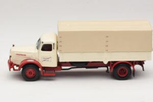 Henschel HS 140 Bortinis Sunkvežimis Baltas Raudonas Minichamps 1:43 439171020 Metalas - nuotrauka 3 iš 6