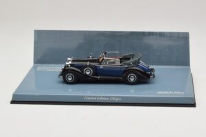 Horch 853 A Sport Cabriolet Juodas Mėlynas Minichamps 1:43 436012036 Metalas