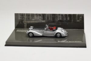 Horch 855 Special Roadster Sidabrinis Juodas Minichamps 1:43 436014204 Metalas