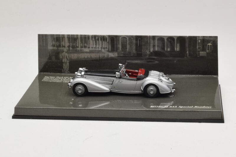 Horch 855 Special Roadster Sidabrinis Juodas Minichamps 1:43 436014204 Metalas