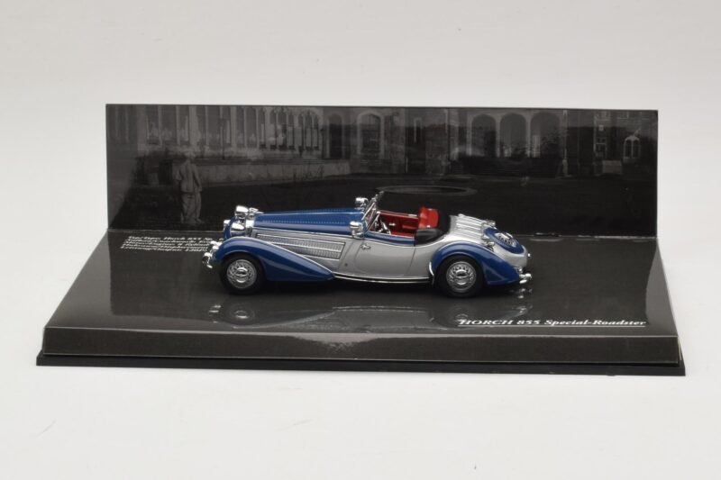 Horch 855 Special Roadster Sidabrinis Mėlynas Minichamps 1:43 436014202 Metalas