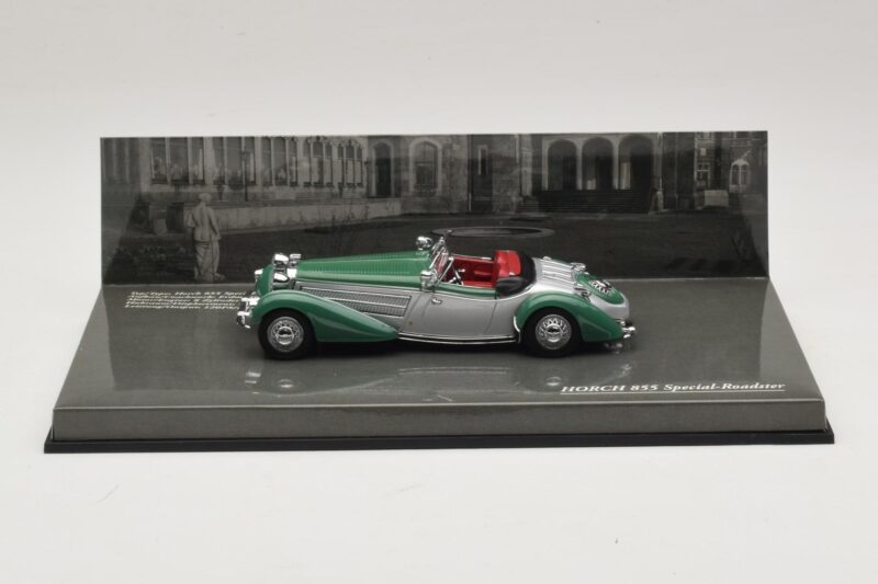 Horch 855 Special Roadster Sidabrinis Žalias Minichamps 1:43 436014205 Metalas