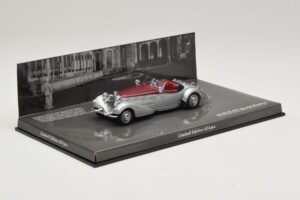 Horch 855 Spezial Roadster Sidabrinis Raudonas Minichamps 1:43 436014206 Metalas - nuotrauka 2 iš 5