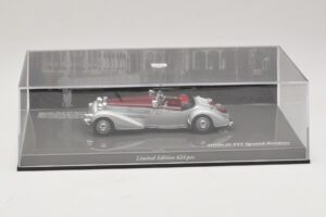 Horch 855 Spezial Roadster Sidabrinis Raudonas Minichamps 1:43 436014206 Metalas - nuotrauka 5 iš 5