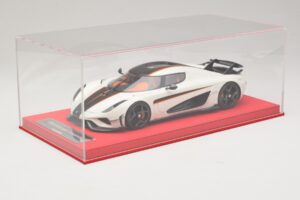 Koenigsegg Regera Baltas su Juodu Karbonu FrontiArt 1:18 REMC043 Derva - nuotrauka 6 iš 7