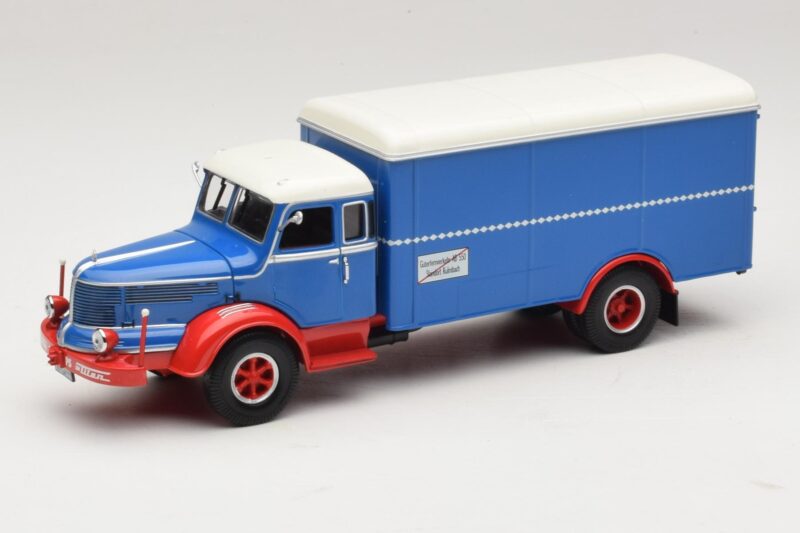 Krupp Titan Dėžinis Sunkvežimis Mėlynas Raudonas Minichamps 1:43 439069040 Metalas