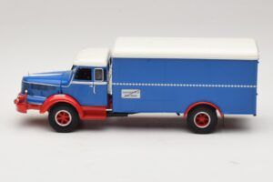 Krupp Titan Dėžinis Sunkvežimis Mėlynas Raudonas Minichamps 1:43 439069040 Metalas - nuotrauka 3 iš 6