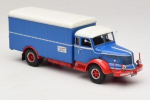 Krupp Titan Dėžinis Sunkvežimis Mėlynas Raudonas Minichamps 1:43 439069040 Metalas - nuotrauka 4 iš 6