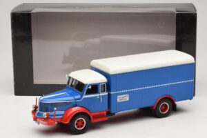 Krupp Titan Dėžinis Sunkvežimis Mėlynas Raudonas Minichamps 1:43 439069040 Metalas - nuotrauka 6 iš 6