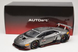 Lamborghini Huracan LP620-2 Super Trofeo #63 Tamsiai Pilkas 2016 AUTOart 1:18 81559 Kompozitas - nuotrauka 8 iš 8