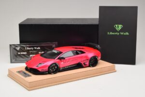 Lamborghini Murcielago Liberty Walk Blizgus Rožinis AB Models 1:18 REMC044 Derva - nuotrauka 7 iš 7
