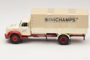 Magirus-Deutz S 7500 Jupiter Bortinis Sunkvežimis Baltas Raudonas Minichamps 1:43 439141022 Metalas - nuotrauka 3 iš 6
