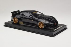 Maserati GranTurismo Liberty Walk Juoda su Auksiniais Ratlankiais AB Models 1:18 MAS-LB08-C Derva - nuotrauka 4 iš 7