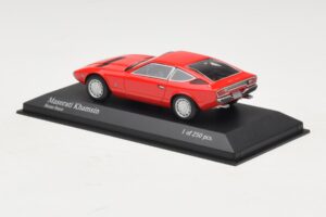 Maserati Khamsin Raudonas Minichamps 1:43 437123224 Metalas - nuotrauka 3 iš 4