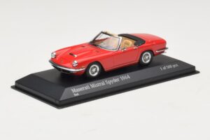 Maserati Mistral Spyder Raudonas Minichamps 1:43 437123430 Metalas - nuotrauka 2 iš 4