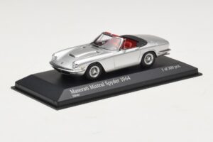 Maserati Mistral Spyder Sidabrinis Minichamps 1:43 437123431 Metalas - nuotrauka 2 iš 4
