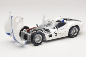 Maserati Tipo 61 #5 S. Moss / D. Gurney Camoradi ADAC 1000km Nurburgring Winner 1960 Minichamps 1:18 100601205 Metalas - nuotrauka 2 iš 8