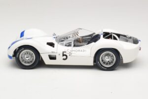 Maserati Tipo 61 #5 S. Moss / D. Gurney Camoradi ADAC 1000km Nurburgring Winner 1960 Minichamps 1:18 100601205 Metalas - nuotrauka 4 iš 8