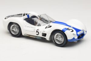 Maserati Tipo 61 #5 S. Moss / D. Gurney Camoradi ADAC 1000km Nurburgring Winner 1960 Minichamps 1:18 100601205 Metalas - nuotrauka 6 iš 8