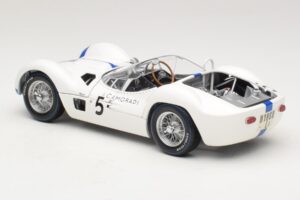 Maserati Tipo 61 #5 S. Moss / D. Gurney Camoradi ADAC 1000km Nurburgring Winner 1960 Minichamps 1:18 100601205 Metalas - nuotrauka 7 iš 8
