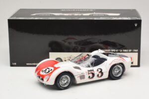 Maserati Tipo 61 #53 B. Krause Los Angeles Times Grand Prix Winner 1960 Minichamps 1:18 100601253 Metalas - nuotrauka 8 iš 8