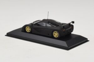 McLaren F1 GTR Prototype Juoda Matinė Su Auksiniais Ratlankiais Minichamps 1:43 MCLAREN008 Metalas - nuotrauka 2 iš 4