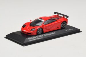 McLaren F1 GTR Prototype World Special Raudonas Minichamps 1:43 MCLAREN007 Metalas