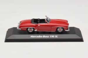 Mercedes 190 SL Raudonas Maxichamps 1:43 940033131-O Metalas