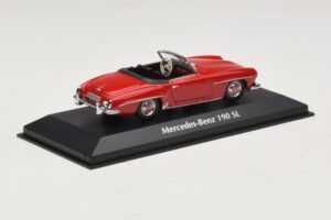 Mercedes 190 SL Raudonas Maxichamps 1:43 940033131-O Metalas - nuotrauka 2 iš 4