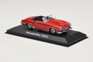 Mercedes 190 SL Raudonas Maxichamps 1:43 940033131-O Metalas - nuotrauka 3 iš 4