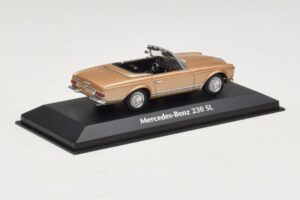 Mercedes 230 SL W113 Auksinis Metalikas Maxichamps 1:43 940032230 Metalas - nuotrauka 2 iš 4