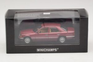 Mercedes 230E W124 Raudona Metalik Minichamps 1:43 400037001 Metalas - nuotrauka 4 iš 4