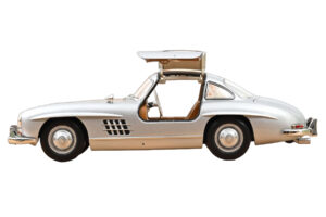 Mercedes 300 SL W198 Gullwing Sidabrinis Norev 1:18 183857 Metalas - nuotrauka 4 iš 5