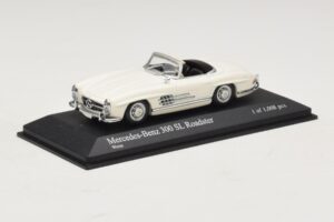 Mercedes 300 SL W198 Roadster Baltas Minichamps 1:43 400039034 Metalas - nuotrauka 2 iš 4
