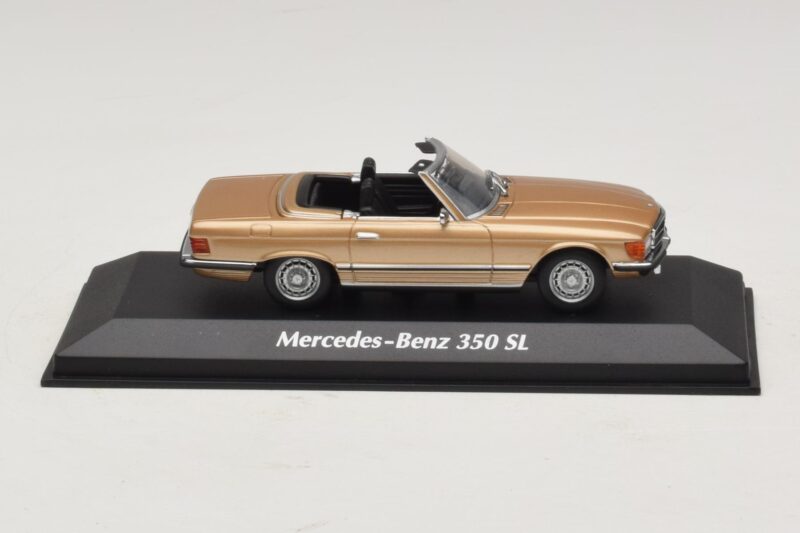 Mercedes 350 SL R107 Auksinis Maxichamps 1:43 Mercedes 350 SL R107 Auksinis Maxichamps 1:43 940033431 Metalas