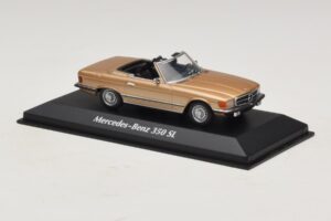 Mercedes 350 SL R107 Auksinis Maxichamps 1:43 940033431 Metalas - nuotrauka 3 iš 4