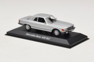 Mercedes 450 SLC C107 Sidabrinis Maxichamps 1:43 940033421 Metalas - nuotrauka 3 iš 4