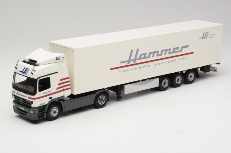 Mercedes Actros 1844LS Koffersattelzug Hammer Aachen Minichamps 1:43 499039105 Metalas