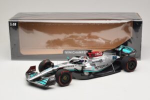 Mercedes AMG Petronas W13 E Performance #63 G. Russell Spanish GP 2022 Minichamps 1:18 110220063 Metalas - nuotrauka 6 iš 7