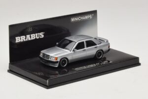 Mercedes Brabus 3.6S 190E W201 Sidabrinis Minichamps 1:43 437032604 Metalas - nuotrauka 2 iš 5